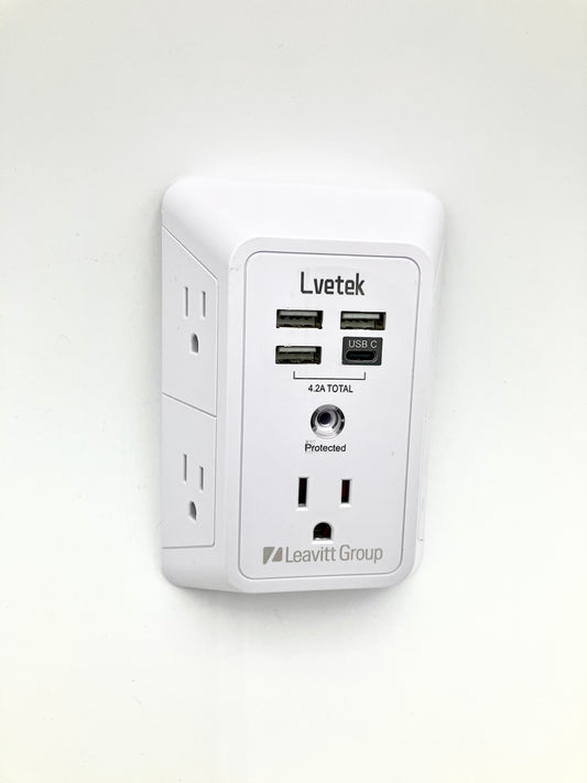 Multi Plug and USB Port Wall Outlet