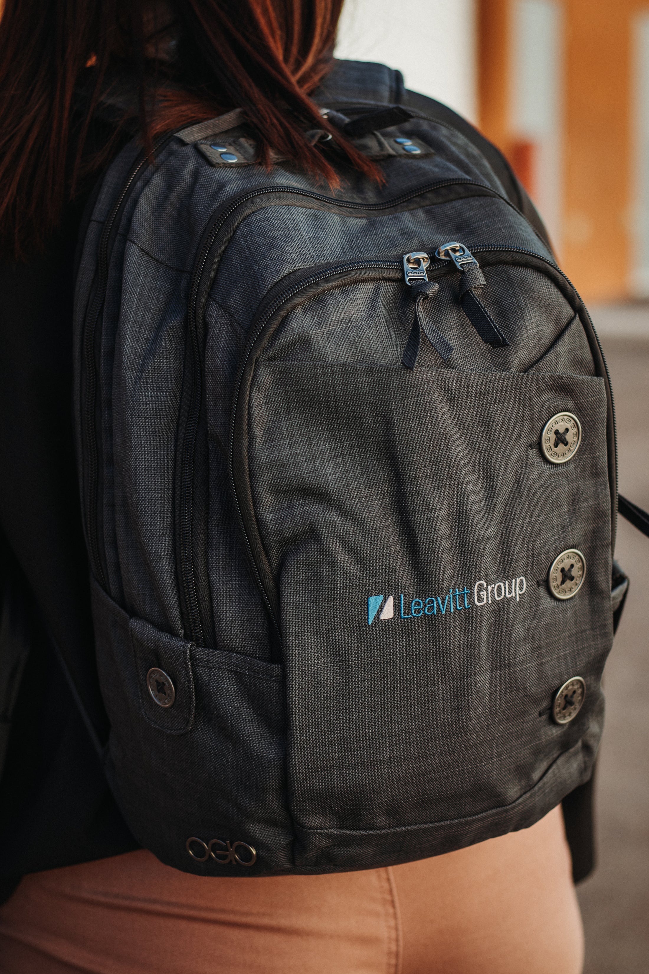 Backpack, Ogio Grey with Buttons